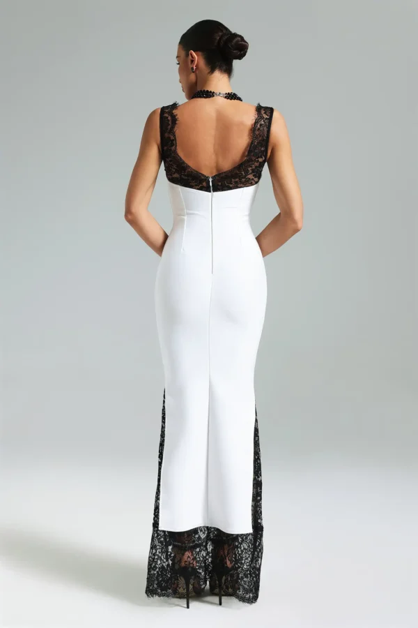 Gunnhild Lace Deep V Maxi Dress - Image 6