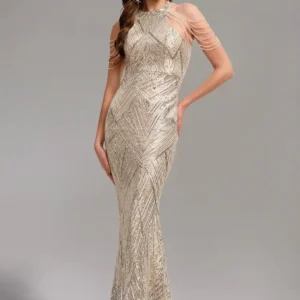 Sierra Sequin Slim Sleeveless Maxi Dress