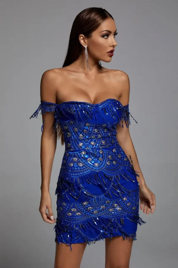 Avery Dress - Blue - Image 3