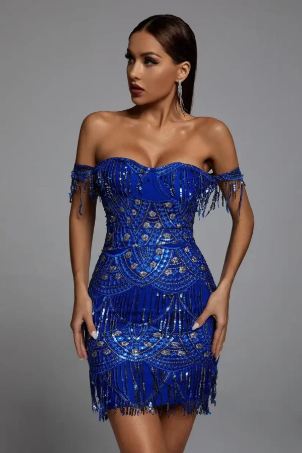 Avery Dress - Blue - Image 2