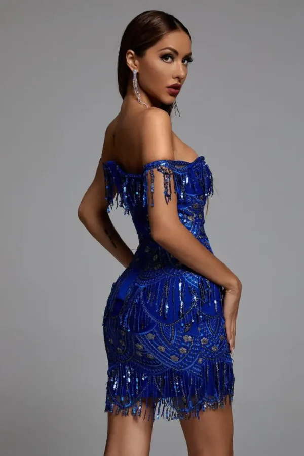 Avery Dress - Blue - Image 8