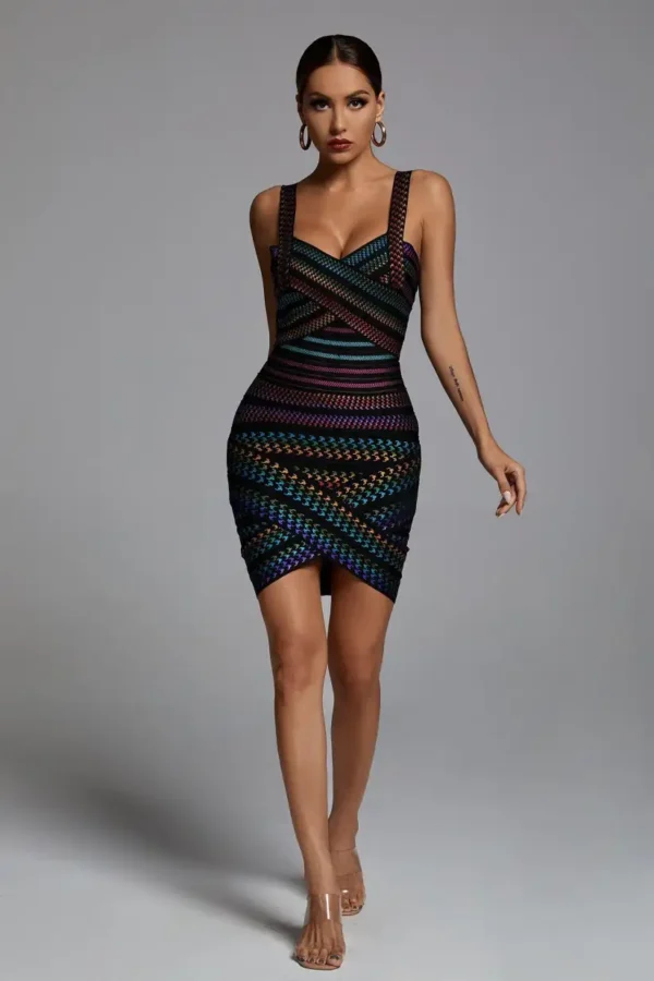 Rainbow Bandage Dress - Image 3