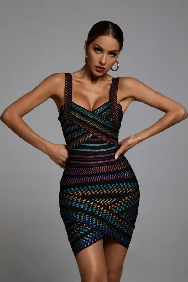 Rainbow Bandage Dress - Image 2