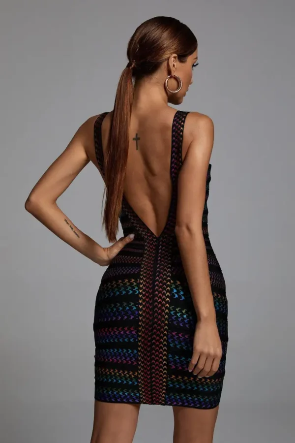Rainbow Bandage Dress - Image 4