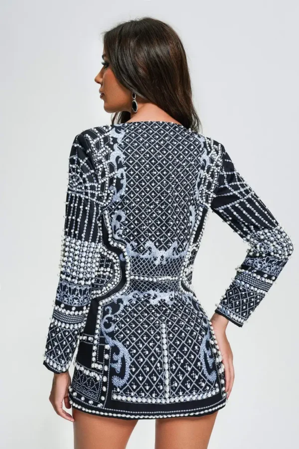 Dole Pearl Blazer Dress - White - Image 4